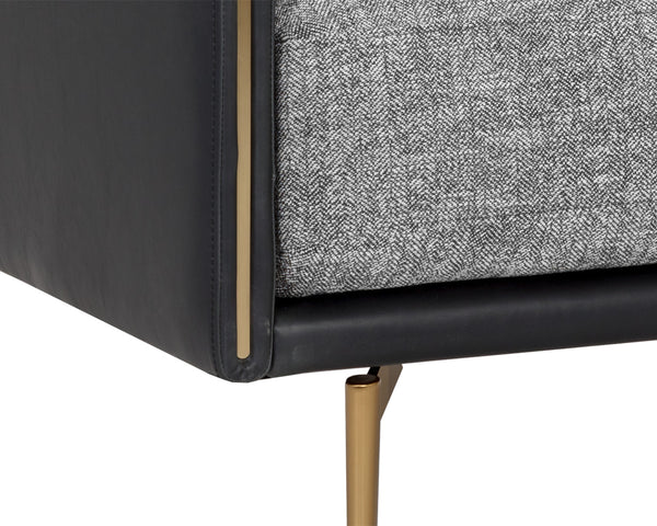 ASHI ARMCHAIR - NASH ZEBRA / COAL BLACK