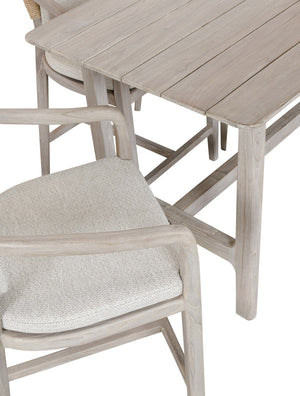 Dawn Outdoor Teak Counter Table in Gray, by Classic Home