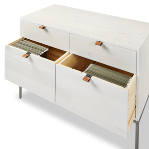 Trey Modular Wide Filing Cabinet in Dove'