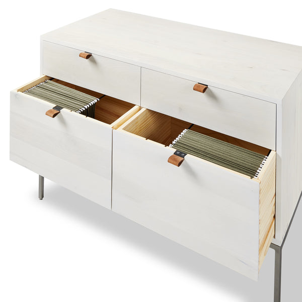 Trey Modular Wide Filing Cabinet in Dove'
