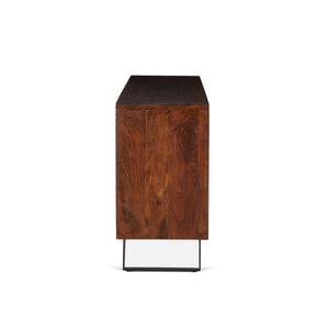 London Loft 68-Inch Acacia Wood Sideboard in Walnut Finish