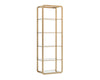 AMBRETTA BOOKCASE - SMALL - GOLD / CLEAR