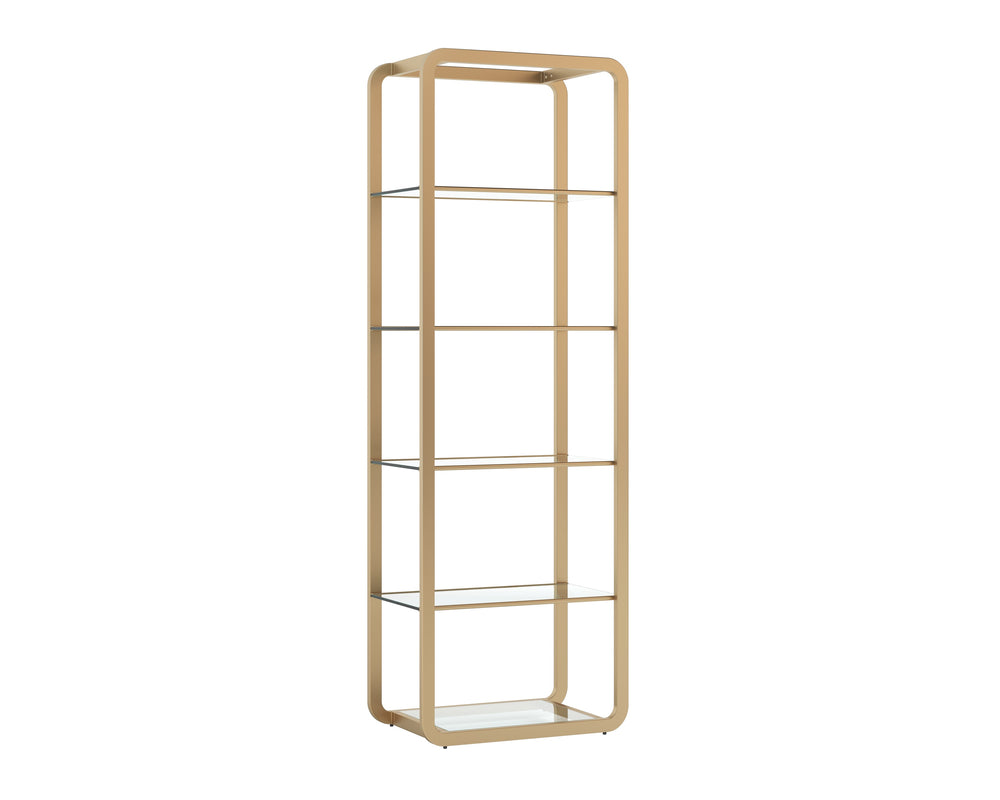 AMBRETTA BOOKCASE - SMALL - GOLD / CLEAR