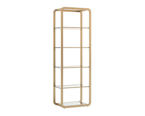 AMBRETTA BOOKCASE - SMALL - GOLD / CLEAR