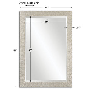 Porcius Antiqued Silver Mirror