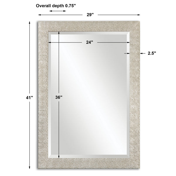 Porcius Antiqued Silver Mirror