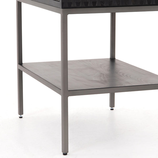 Trey Nightstand-Black Wash Poplar
