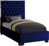 Priscilla Twin Bed In Navy Velvet