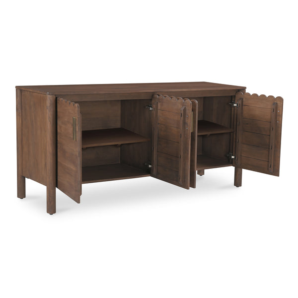 Moe's Wiley 4 Door Sideboard in Vintage Brown