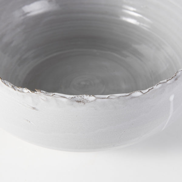 Larsen 13L x 13W White Ceramic Large Decorative Bowl