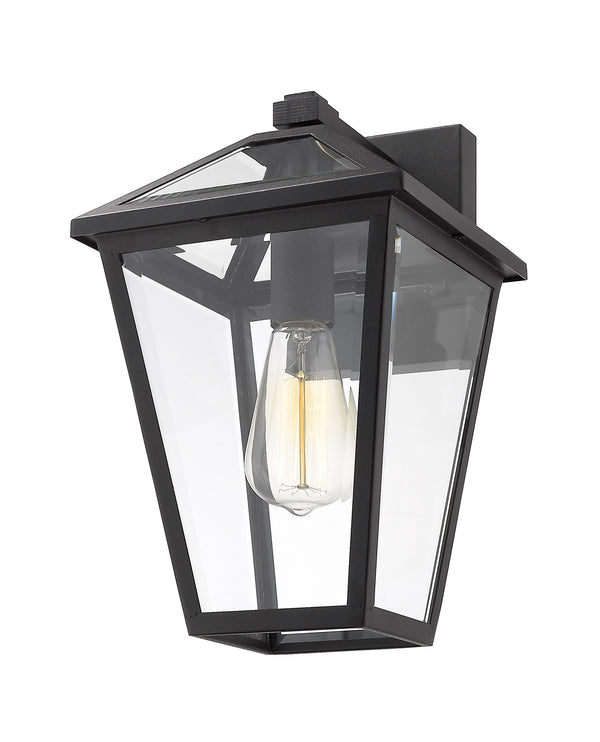 Talbot 1 Light Outdoor Wall Sconce in Black Finish