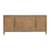 FOUR DOOR BUFFET WITH SATIN BRASS HARDWARE AND FOOT CAPS IN WRAPPED ROPE