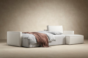 NEWILLA SOFA BED W/LOUNGER 57"X118", W/SLIM ARM RESTS