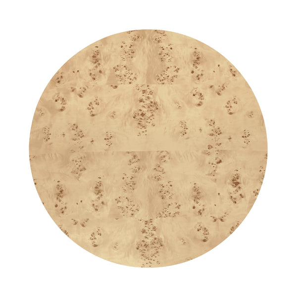 THICK TOP COFFEE TABLE WITH CROSS BASE IN BURL WOOD