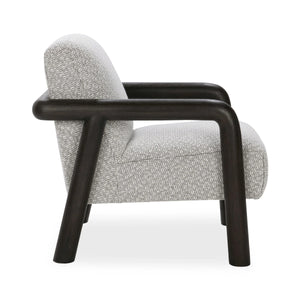 Reyna Upholstered Accent Chair with Curved Wood Frame