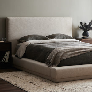 Martina Bed in Queen Size with Bergamo Parchment Finish