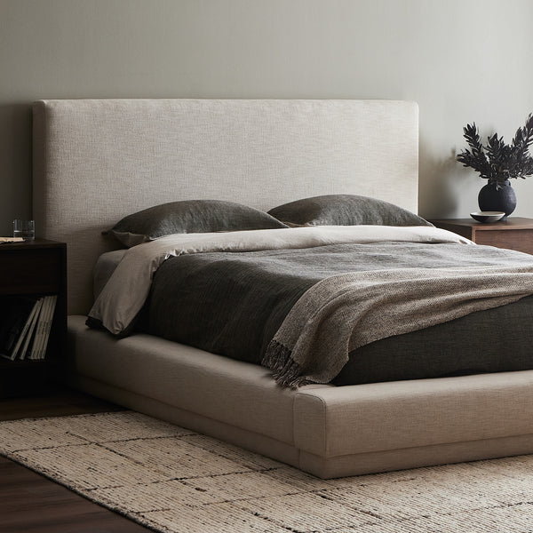 Martina Bed in Queen Size with Bergamo Parchment Finish