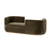 Deandra Tete A Tete Chaise - Surrey Olive