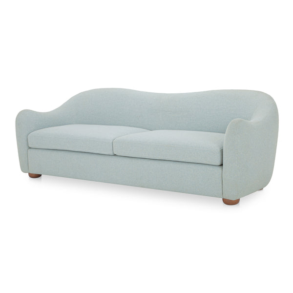 Moe's Bria Sofa with Textured Fabric & Wood Feet