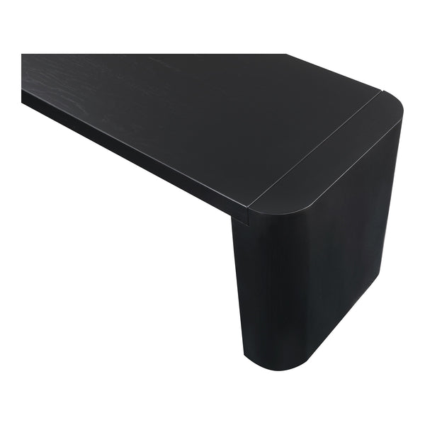Post Small Dining Bench in Black Oak