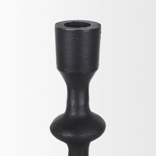 Paolo Matte Black Metal Candle Holder (Set of 3)