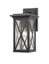 Brookside 1 Light Outdoor Wall Sconce in Black Finish