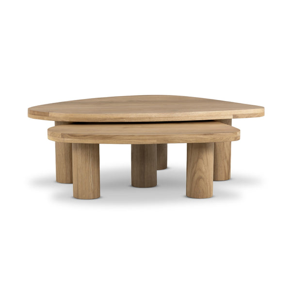 Zion Nesting Coffee Table Set - Natural Oak