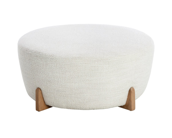 CYAN OTTOMAN - NATURAL - MERINO PEARL