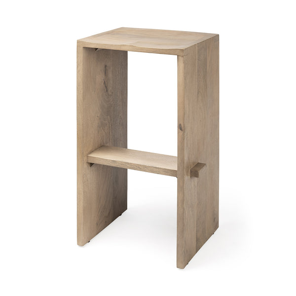 Aida 30" Seat Height Light Brown Wood Bar Stool