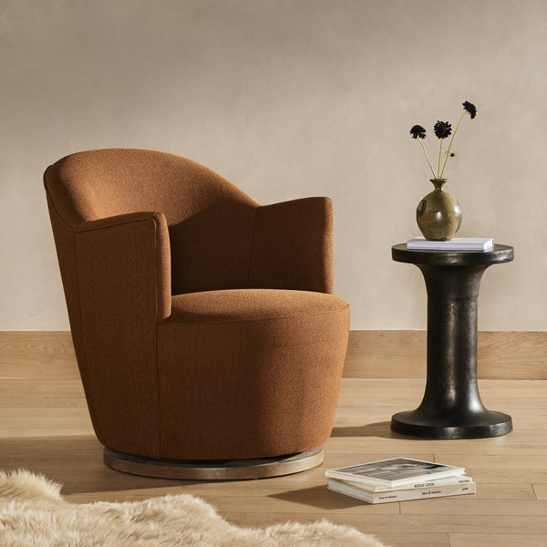 Aurora Swivel Chair In Patton Burnish