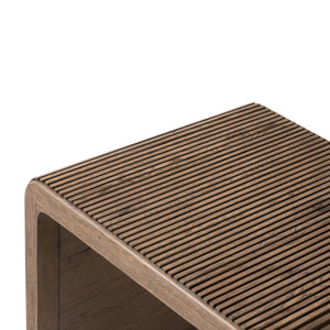 Leo End Table in Rustic Grey