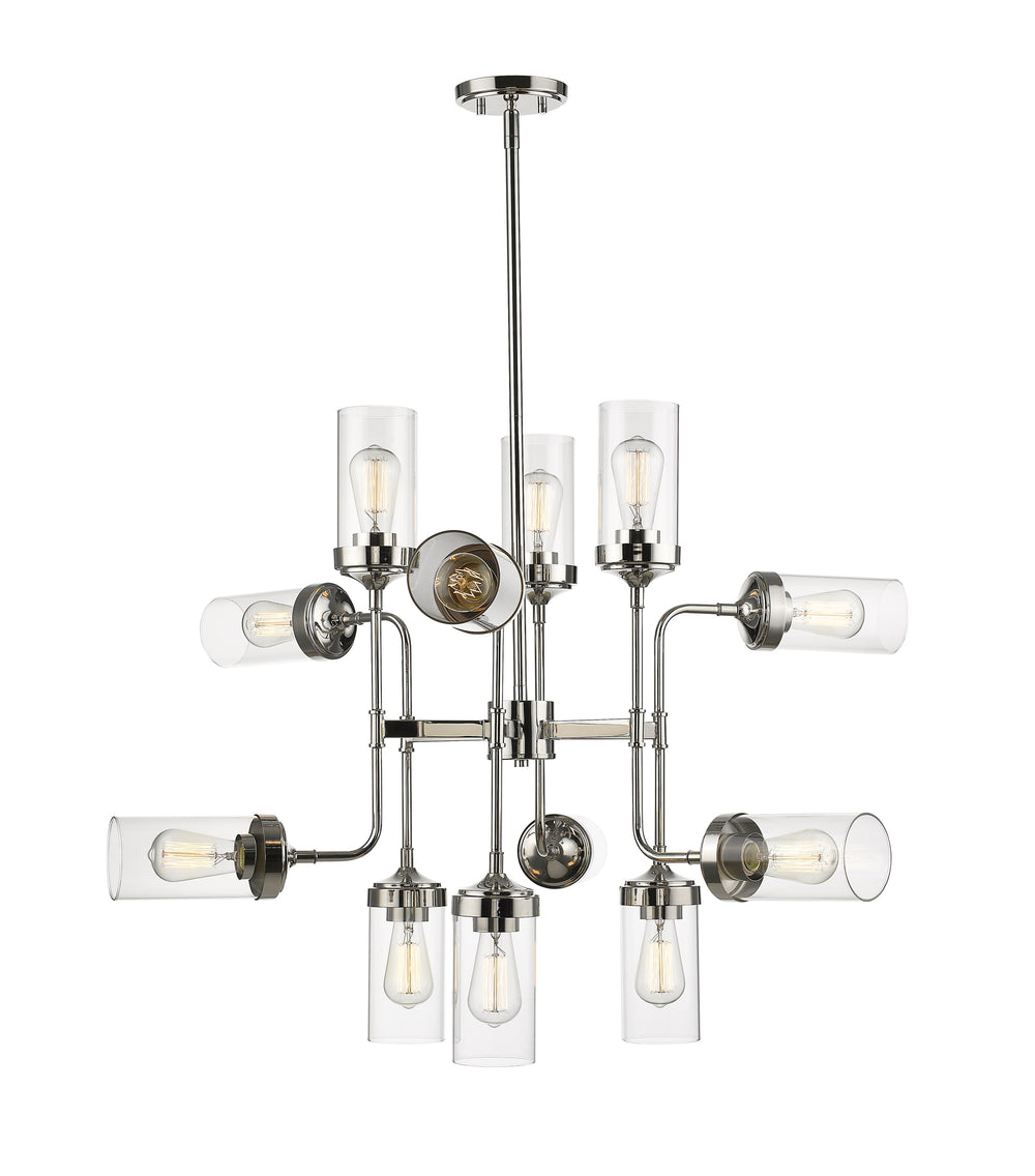 Calliope 12 Light Pendant in Polished Nickel Finish