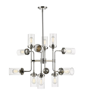 Calliope 12 Light Pendant in Polished Nickel Finish