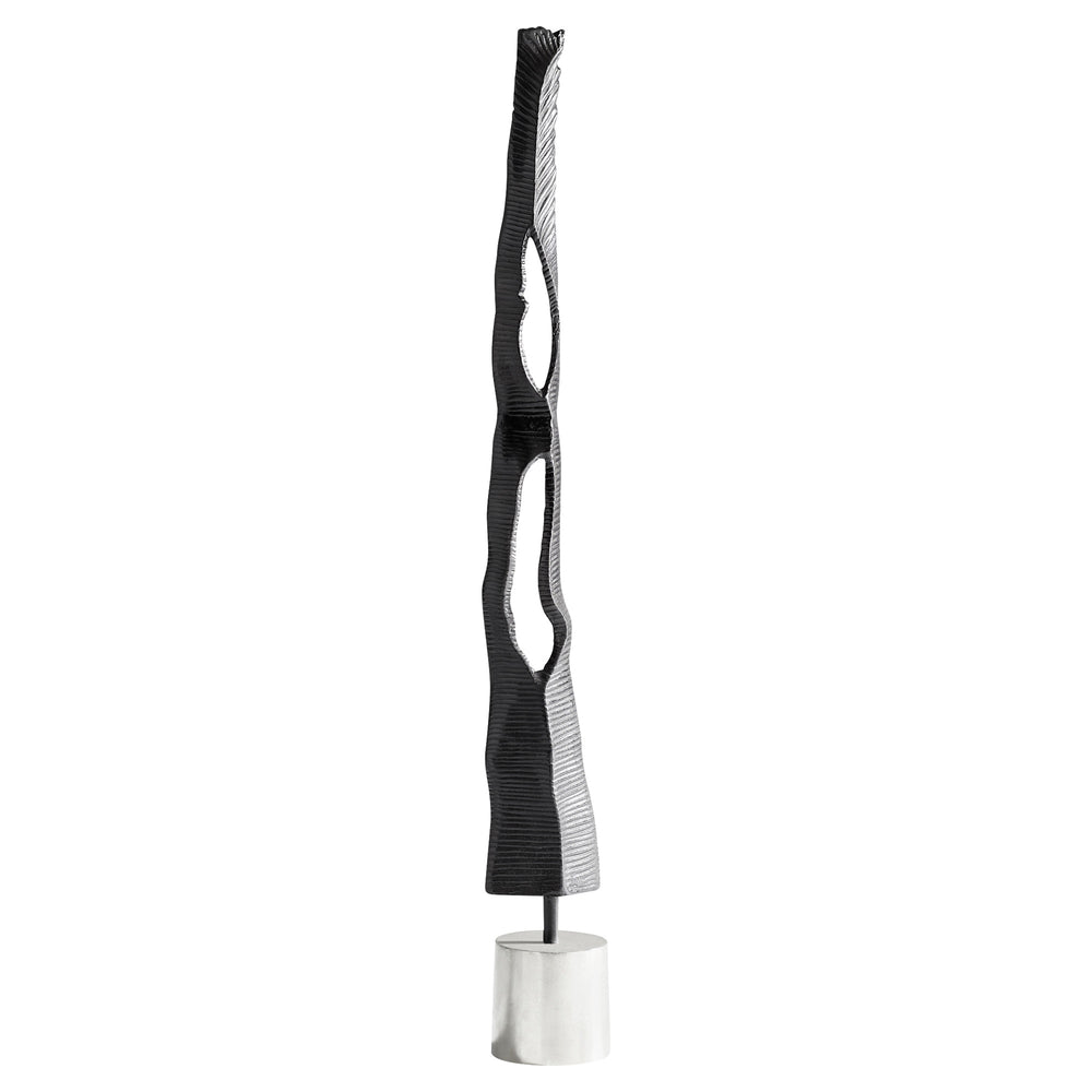Zara Tower Sculpture in Silver and Black