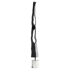 Zara Tower Sculpture in Silver and Black
