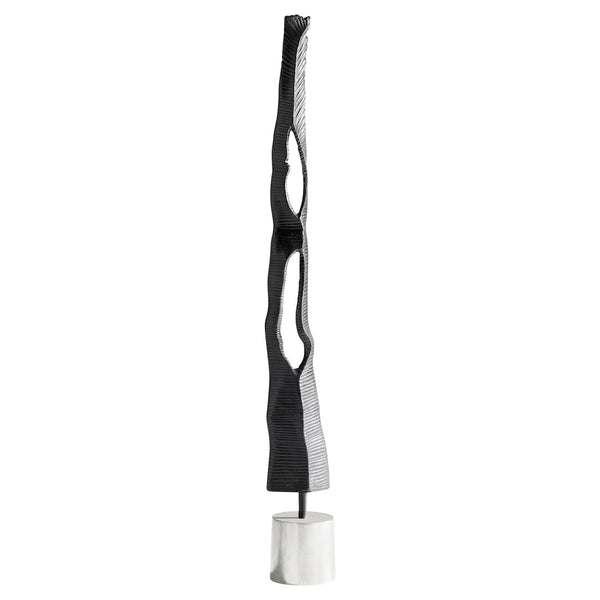 Zara Tower Sculpture in Silver and Black