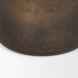 Daya Medium Antiqued Gold Metal Vase