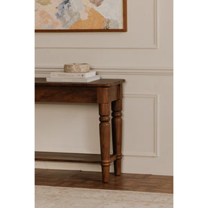 Moe's Russet Console Table with Drawers and Shelf