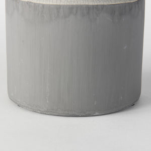 Burton 14.2H Medium Two Tone Gray Ceramic Jug Vase