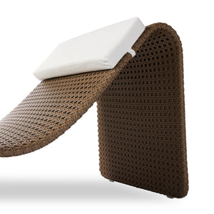 Paige Outdoor Woven Chaise - Stinson White
