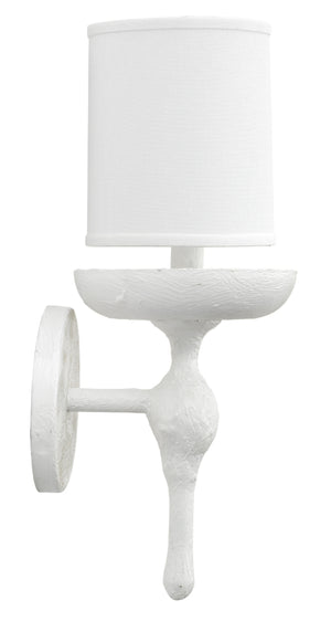 Concord Wall Sconce, White Plaster
