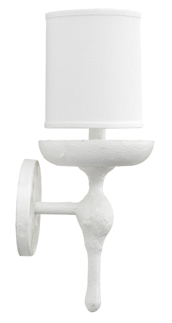 Concord Wall Sconce, White Plaster