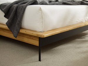 Santa Cruz Queen Platform Bed with Fabric, Wheat