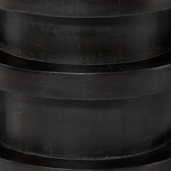 Revolve Wood Side Table, Charcoal