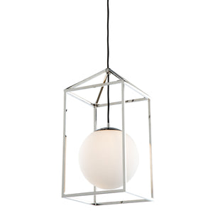Eclipse 1 Light Pendant in Polished Nickel