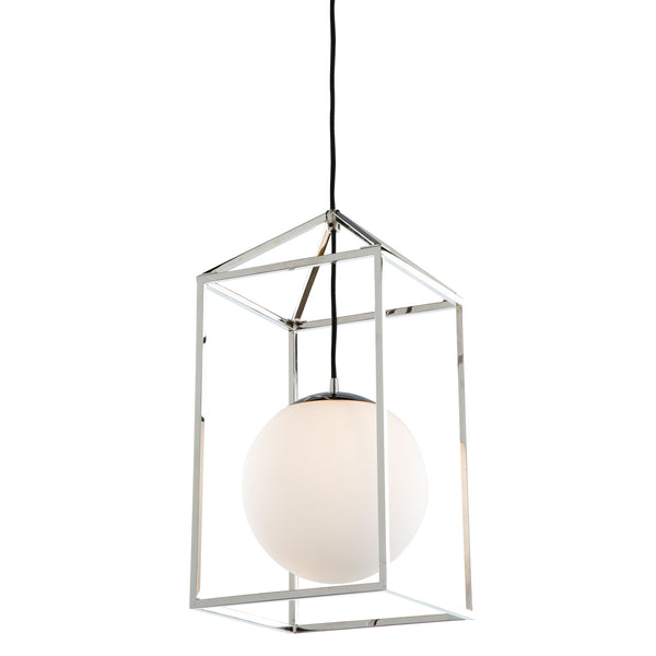 Eclipse 1 Light Pendant in Polished Nickel