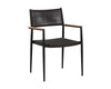 NAVA STACKABLE DINING ARMCHAIR - BLACK