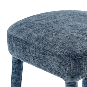 Rylee KD Chenille Backless Counter Stool, Millburry Blue 