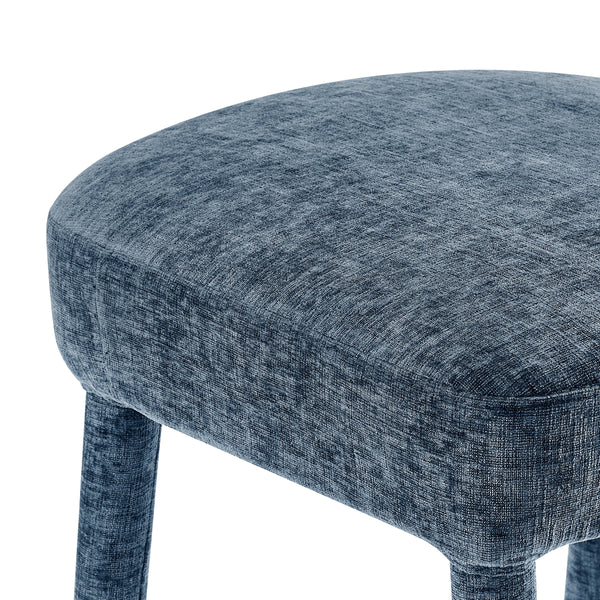 Rylee KD Chenille Backless Counter Stool, Millburry Blue 