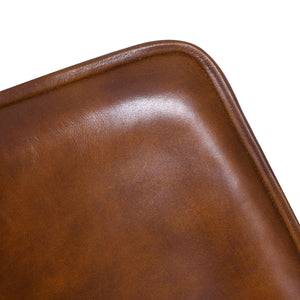 Essex 18" Leather Dining Chair, Antique Whiskey